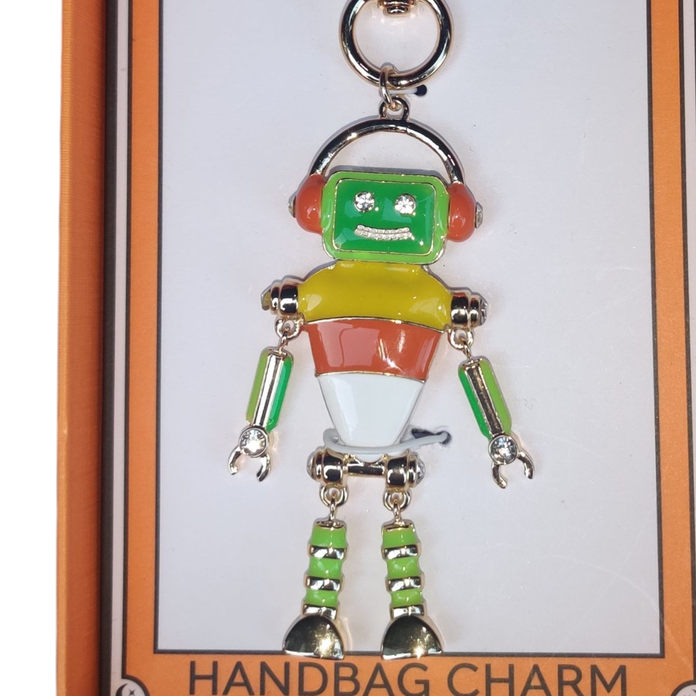 True to Form Candy Corn Robot Bag Charm Keychain - Picture 3 of 6